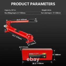 20 Ton Hydraulic Jack Air Pump Lift Ram Body Frame Porta Power Repair Kits