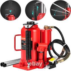 20 Ton Pneumatic Air Hydraulic Bottle Jack with Manual Hand Pump Automotive Repair