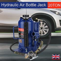 20 Ton Pneumatic Air Hydraulic Bottle Jack with Manual Hand Pump Car Van Truck UK