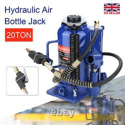 20 Ton Pneumatic Air Hydraulic Bottle Jack with Manual Hand Pump Car Van Truck UK