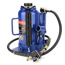 20 Ton Pneumatic Air Hydraulic Bottle Jack with Manual Hand Pump Car Van Truck UK