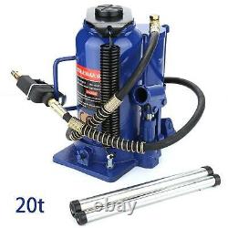 20 Ton Pneumatic Air Hydraulic Bottle Jack with Manual Hand Pump Car Van Truck UK