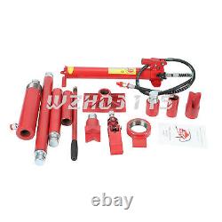 20 Ton Porta Power Hydraulic Jack Air Pump Lift Ram Body Frame Repair Tool Kit