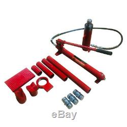 20 Ton Porta Power Hydraulic Jack Air Pump Lift Ram Body Frame Repair Tool Kit