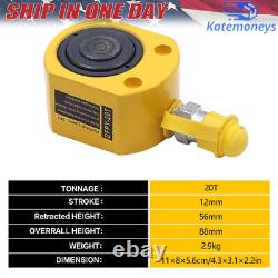 20 Ton Porta Power Hydraulic Jack Air Pump Lift Ram Body Frame Repair Tool Kit