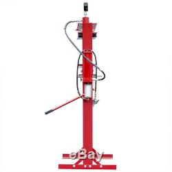 20 Ton Shop Press with Air Pump Pressure Gauge H-Frame Hydraulic Equipment Red