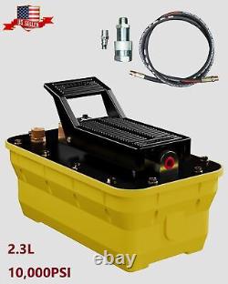2.3L 10,000PSI Air Powered Hydraulic Pump Foot Actuated Pump with 3FT Oil Hose