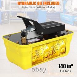 2.3L Air Foot Pedal Hydraulic Pump 10,000 PSI for Frame Machines & Shop Presses