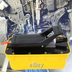 2.3L Air Hydraulic Foot Pump 10,000 psi Power Release Pressure Auto Repair