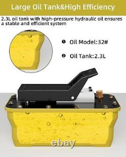 2.3L Air Hydraulic Pump 10000 Psi Foot Actuated Pump Lift 1/4NPT+Air Hose USA