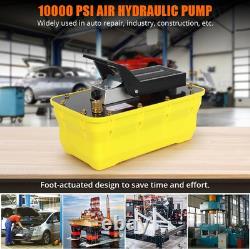 2.3L Air Hydraulic Pump Foot Operated Pump 10,000PSI 140in³ 6.6FT Auto Body Shop