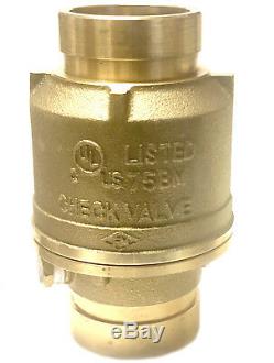 2 Grooved Check Valve 250 PSI Spring Loaded Fire Protection Pumps UL/FM