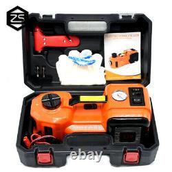 36cm 5T Elecric Hydraulic Floor Jack Air Compressor Pump LED Safe Hammer 3 in 1