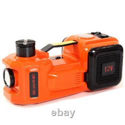 36cm 5T Elecric Hydraulic Floor Jack Air Compressor Pump LED Safe Hammer 3 in 1