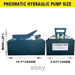 3.0L Air Hydraulic Pump 10,000PSI Auto Shop Foot Pedal High Pressure Pump Black