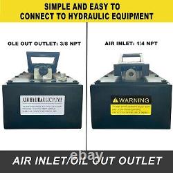 3.0L Air Hydraulic Pump 10,000PSI Auto Shop Foot Pedal High Pressure Pump Black