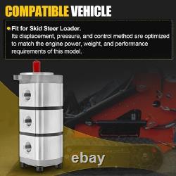 3-Section Hydraulic Gear Pump For AGT Skid Steer Loaders Gear Pump PGP510888G3LP