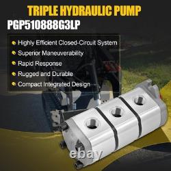 3-Section Hydraulic Gear Pump For AGT Skid Steer Loaders Gear Pump PGP510888G3LP
