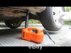 3 Ton 12V Electric hydraulic Car Jack Lift 1/2 Impact Wrench Air Pump