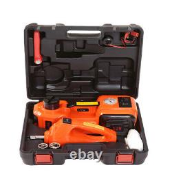 3in1 Electric Hydraulic Car Floor Jack Air Inflator Pump LED Light Impact Wrench