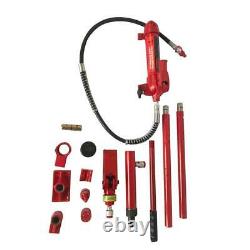 4 Ton Porta Power Hydraulic Jack Air Pump Lift Ram Body Frame Repair Tool Kit