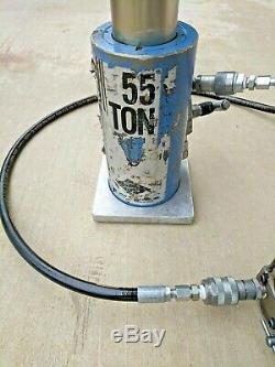 55 Ton Aluminum Jack Myers 52087 / Imt 51712504 And Air/hyd 10,000psi Pump Used