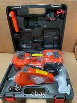 5T 12V 3-in-1 Car Electric Hydraulic Floor Jack Lift With Impact Wrench Air Pump