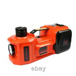 5T Auto Electric Hydraulic Floor Jack Lift Air Compressor Pump 135-360mm 12V DC