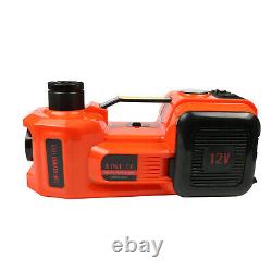 5T Auto Electric Hydraulic Floor Jack Lift Air Compressor Pump 135-360mm 12V DC