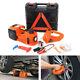 5t Lift 45cm Electric Jack Hydraulic 12v Air Pump & Impact Electric Wrench Set