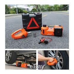 5T Lift 45cm Electric Jack Hydraulic 12V Air Pump & impact Electric Wrench Set