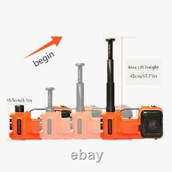 5Ton 3in1 Car Electric Floor Jack Hydraulic Lift Air Pump With Impact Wrench Set