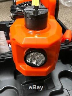 5Ton Auto Electric Hydraulic Floor Jack Lift 12V Air Compressor Pump LED Light