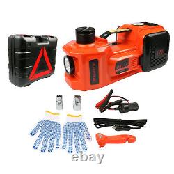 5Ton Car Electric Floor Jack Hydraulic Floor 12V DC Tire Inflator Air Pump Tool