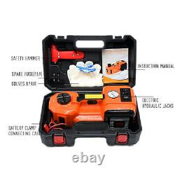 5Ton Car Electric Floor Jack Hydraulic Floor 12V DC Tire Inflator Air Pump Tool