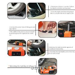 5Ton Car Electric Floor Jack Hydraulic Floor 12V DC Tire Inflator Air Pump Tool