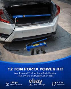 6/12/20 Ton Hydraulic Porta Power Jack Air Pump Lift Ram Body Frame Repair Kit