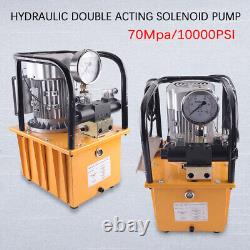 7L Electric Driven Hydraulic Pump Solenoid Valve 10000PSI Double-Acting 750W