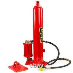 8 Ton Double Pump Engine Hoist Lifter Long Air Hydraulic Ram Jack 16000lbs