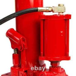 8 Ton Double Pump Engine Hoist Lifter Long Air Hydraulic Ram Jack 16000lbs