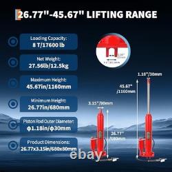 8-Ton Hydraulic Ram Jack- Air Pump Red