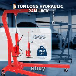 8-Ton Long Ram Hydraulic Cylinder Long Ram Jack for Engine Hoists & Shop Cranes