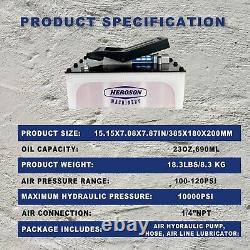 AOUVAU 1.7LAir Hydraulic Pump Foot Operated Pump 1000PSI For Heavy Machinery