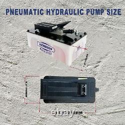 AOUVAU 1.7LAir Hydraulic Pump Foot Operated Pump 1000PSI For Heavy Machinery