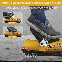 AOUVAU Air Hydraulic Foot Pedal Pump 10,000 PSI, 1.7L with Air Line Lubricator