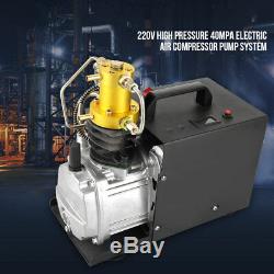 Adjustable Auto Stop PCP Air Compressor for Air Tank 4500psi 300bar 220V AC