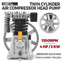 Air Compressor Pump 3HP Aluminum 1300/min 160PSI Single Stage 2 Cylinder 12CFM