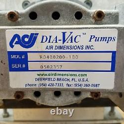 Air Dimension Inc DIA-VAC R0400200-100 Pump, 115V USED