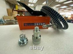 Air Foot Pedal Hydraulic Pump Auto Body Frame Machines Shop Press Hose Coupler