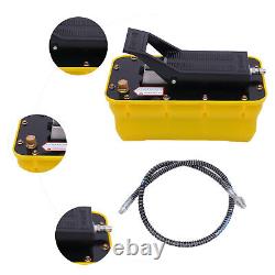 Air Hydraulic Foot Pedal Jack Pump Rotary Lift 0.75-0.95/Lmin 2.3L 10000 PSI